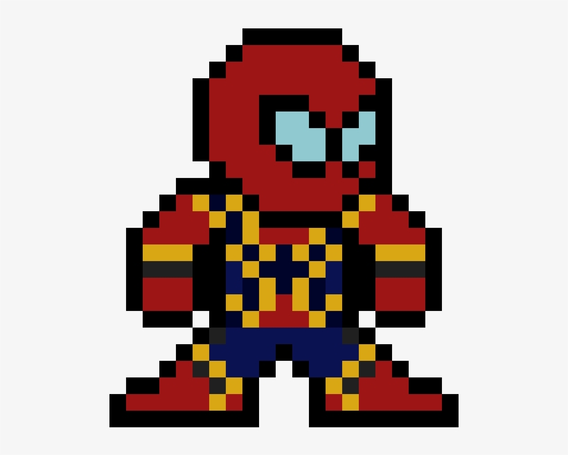 Iron Spider - Pixel Art Spiderman Homecoming, transparent png download