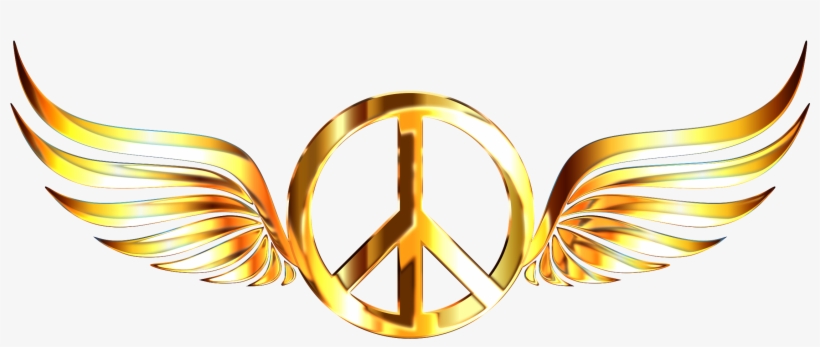Peace Sign Clipart Transparent Background - Transparent Background Wings Logo Png, transparent png download