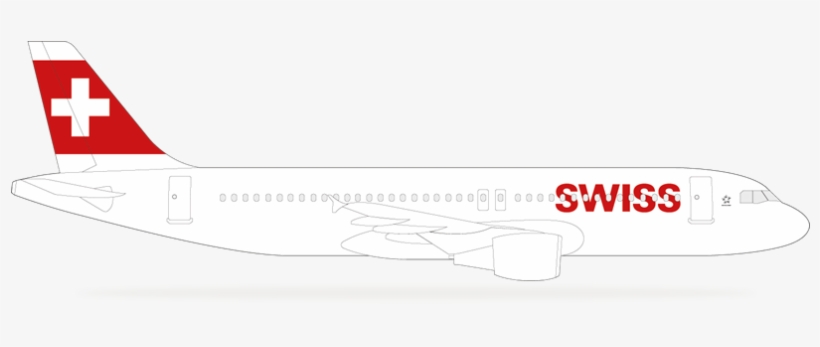 Airbus A320-200 - Airbus 320 100 200 Swiss, transparent png download