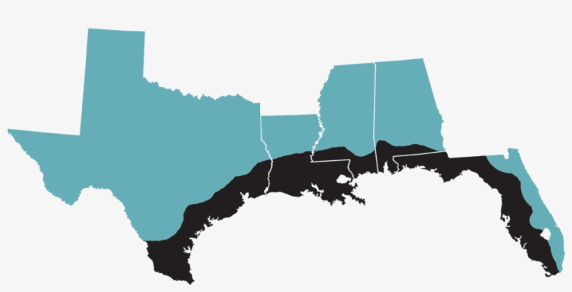 Map Of Areas Affected By Bp Oil Spill In The Gulf Coast - Map, transparent png download