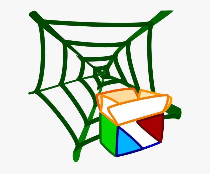 Package Network Clipart Png - Green Spider Web Png, transparent png download