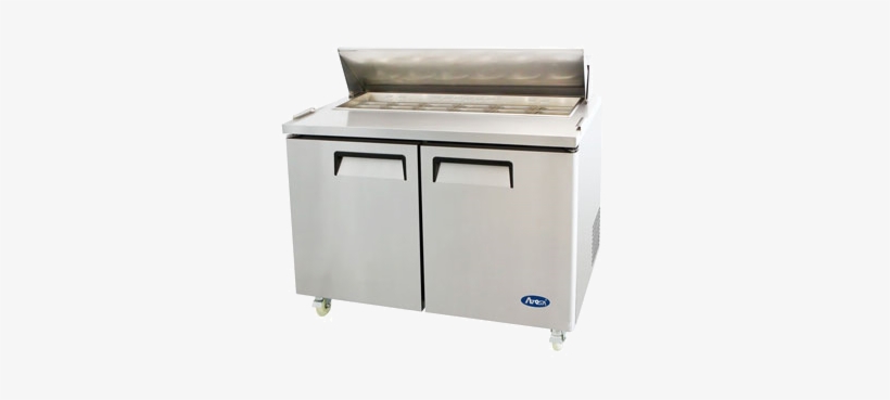 Atosa Stainless Steel Two Section 48" Wide Reach-in - Atosa Msf8302 48'' Stainless Steel Sandwich Prep. Table,, transparent png download