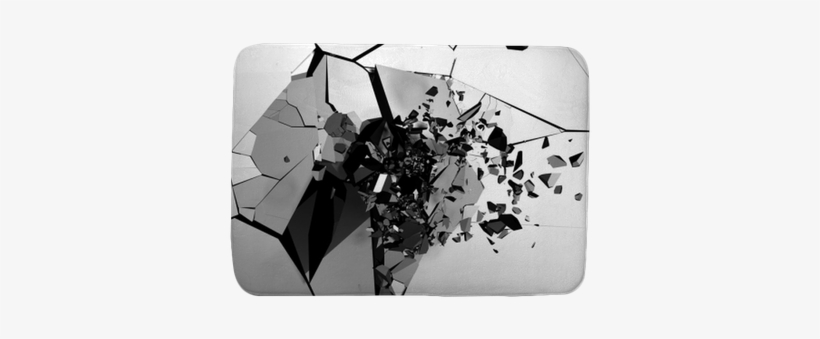 Cracked Metallic Wall Surface With Explosion Demolition - Explosion, transparent png download