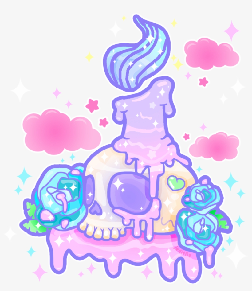 Melty Candle Sparkle By Missjediflip - Pastel Goth Transparent Gif, transparent png download