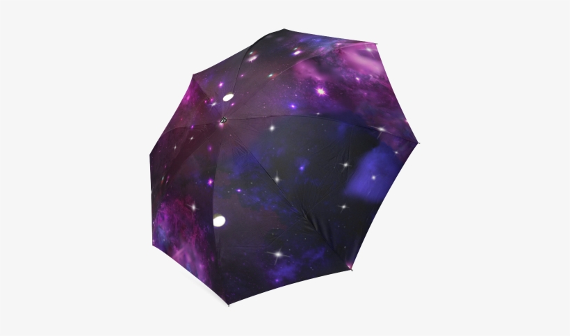 Midnight Blue Purple Galaxy Foldable Umbrella - Blue, transparent png download