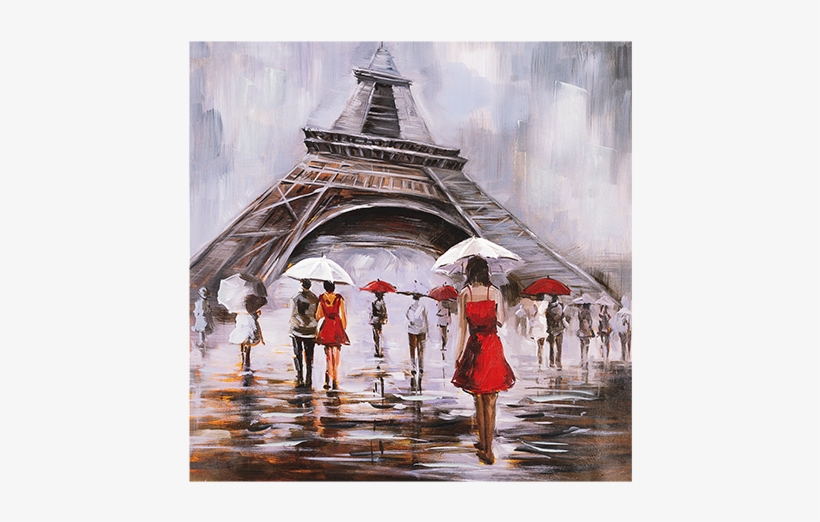 Image For 36x46" Walk Under The Eiffel Tower Painting - Painting, transparent png download