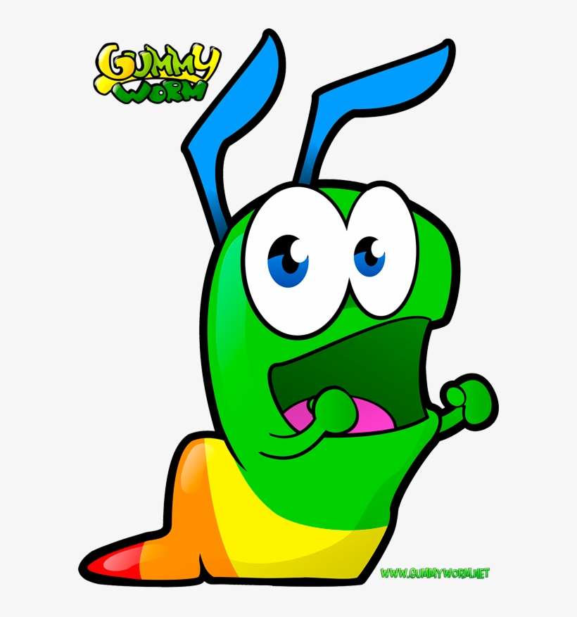 Gummy Worm Dancing Cartoon - Gummy Worms Cartoon, transparent png download