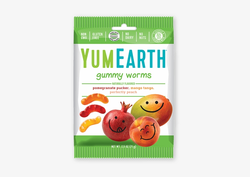 Bears Gluten Free Gummy - Yumearth, Organics, Gummy Worms, 12 Packs, 2.5 Oz (71, transparent png download
