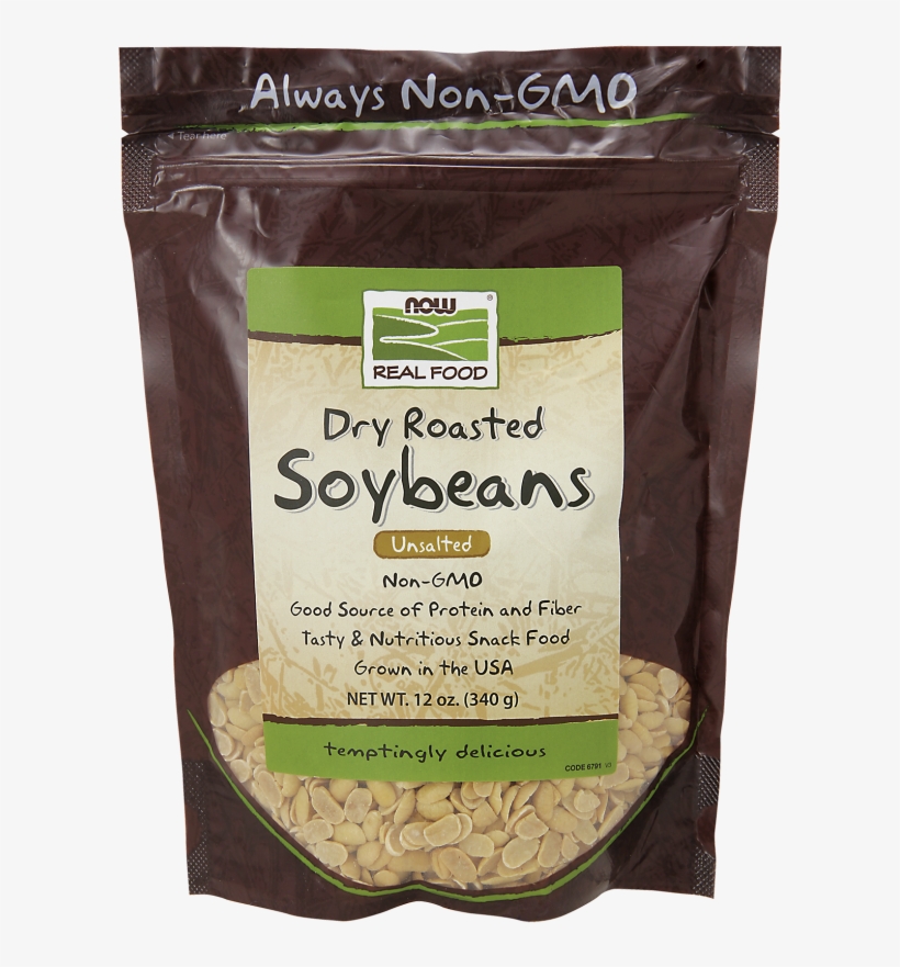Soybeans, Dry Roasted & Unsalted - Now Foods - Dry Roasted Soybeans Unsalted - 12 Oz., transparent png download