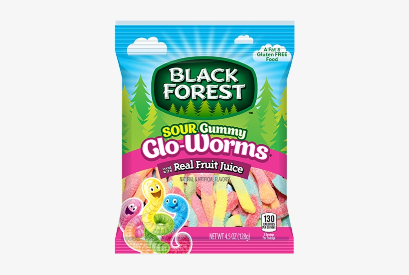 Black Forest Sour Gummy Glo Worms - Black Forest Sour Gummy Worms Candy, transparent png download