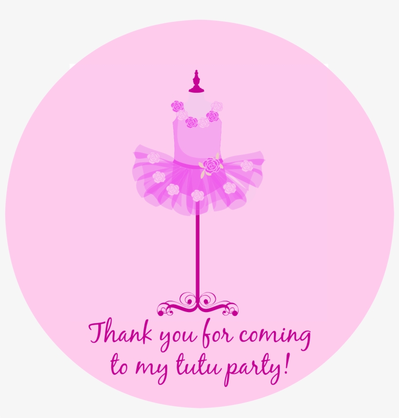 Free Printable Tutu Birthday Circle Thank You Gift - Aubry Gaspard, transparent png download