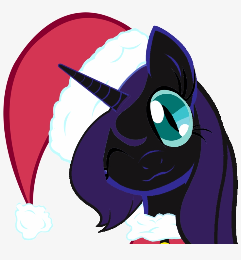 , 503840 Safe Solo Oc Christmas Nyx Santa Hat Artist - Christmas Luna, transparent png download