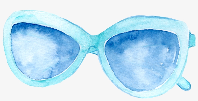 Visit - Sunglasses Watercolor Clipart, transparent png download