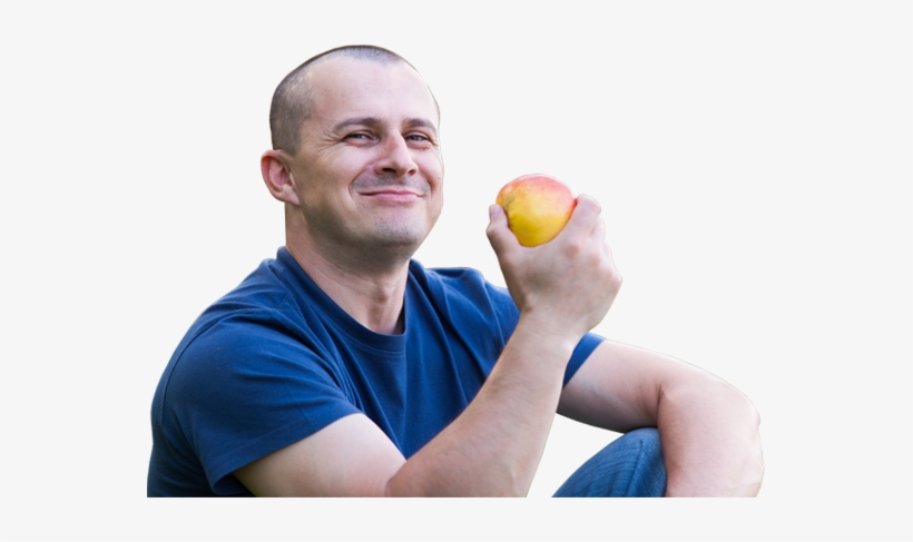 Apple Eating Man Dental Implants Lancaster - Man Eating An Apple, transparent png download