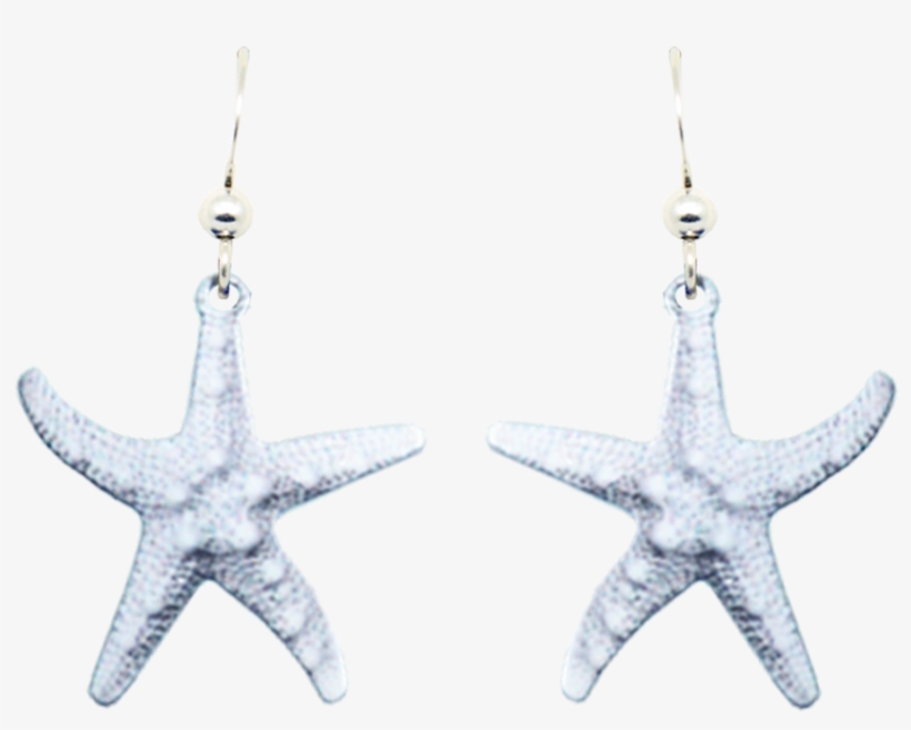 White Starfish - Earrings, transparent png download