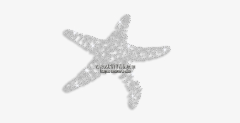 Crystal Starfish Beach Hot Fix Iron On Rhinestone Transfer - Hotfix, transparent png download