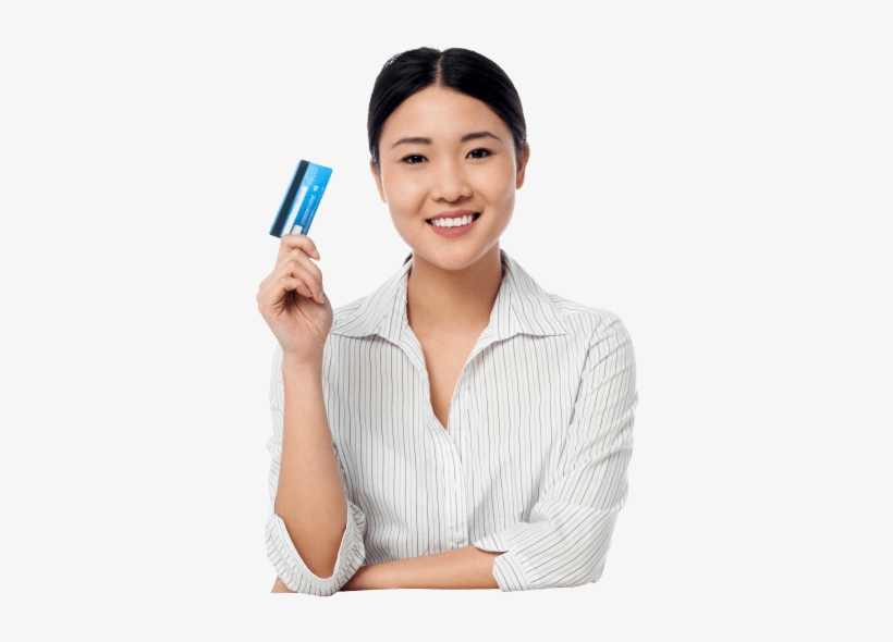 Free Png Women Holding Credit Card Png Images Transparent - Woman Holding Credit Card, transparent png download