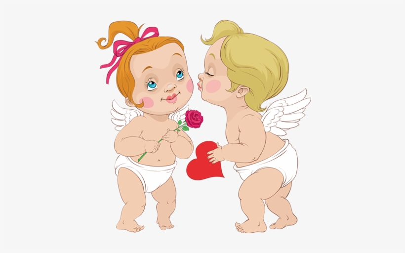 Angel Clipart Cupid - Valentine's Day Angel, transparent png download