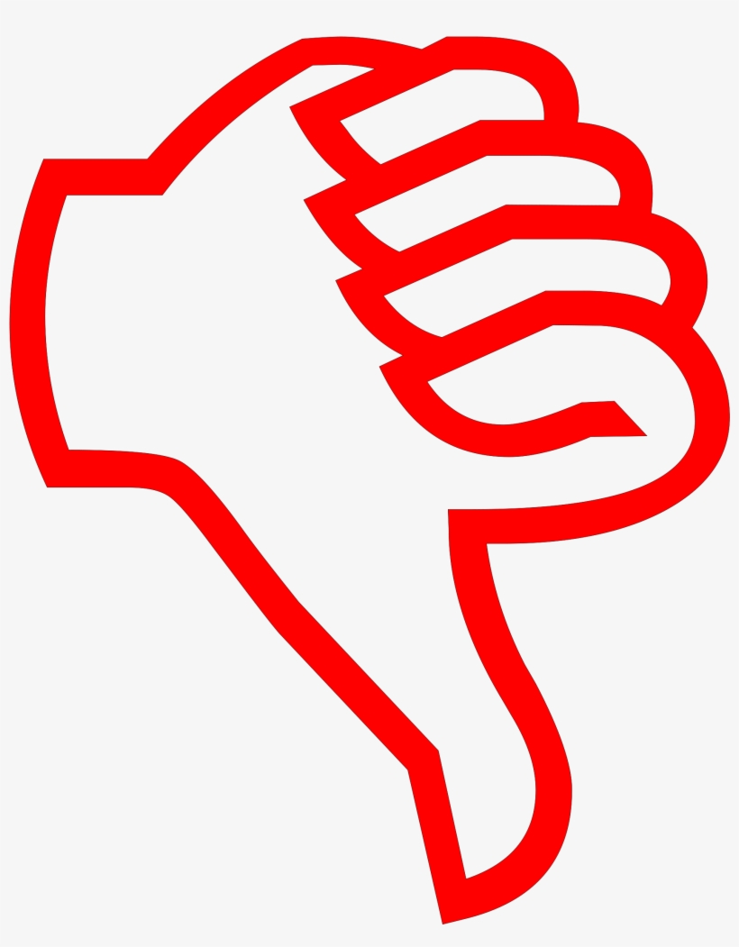 Open - Thumbs Down Png Red, transparent png download