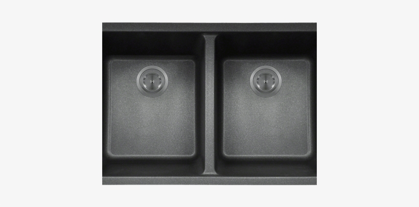 802 Black Double Equal Bowl Trugranite Kitchen Sink - Polaris Sinks P208 Double Basin Undermount Kitchen, transparent png download