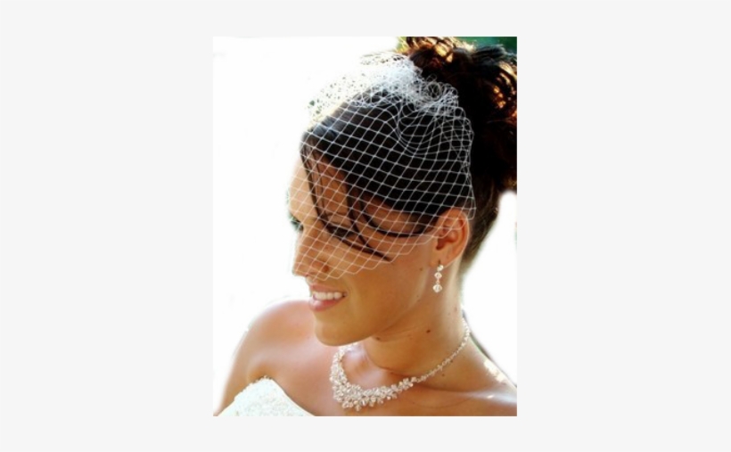 Outlet White Couture Birdcage Bridal Face Veil, transparent png download