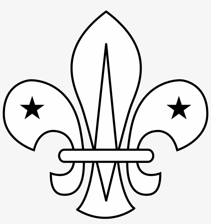 Filewikiproject Scouting Fleur De Lis Outline - Flor De Lis Scout, transparent png download
