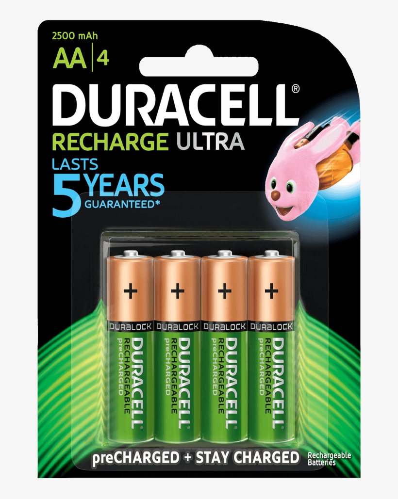 Recharge Ultra Aa Batteries - Duracell Recharge Ultra, transparent png download