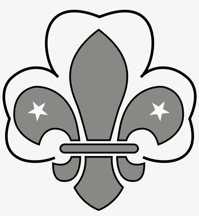 Filewikiproject Scouting Fleur De Lis Greyscale - Scout Association Of India, transparent png download