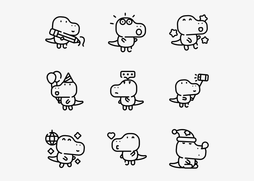 Dinosaur Avatars Situations - Pirate Icons, transparent png download