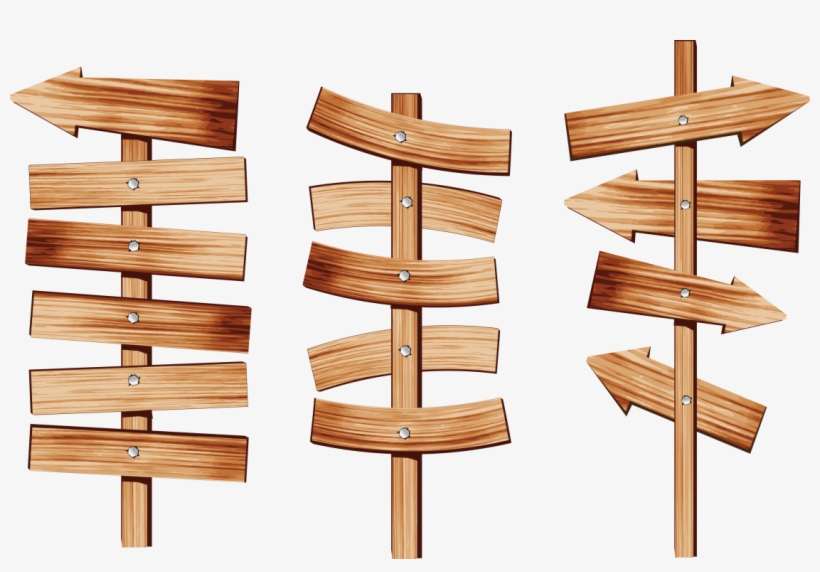 Post Sign- Wood - Portable Network Graphics, transparent png download