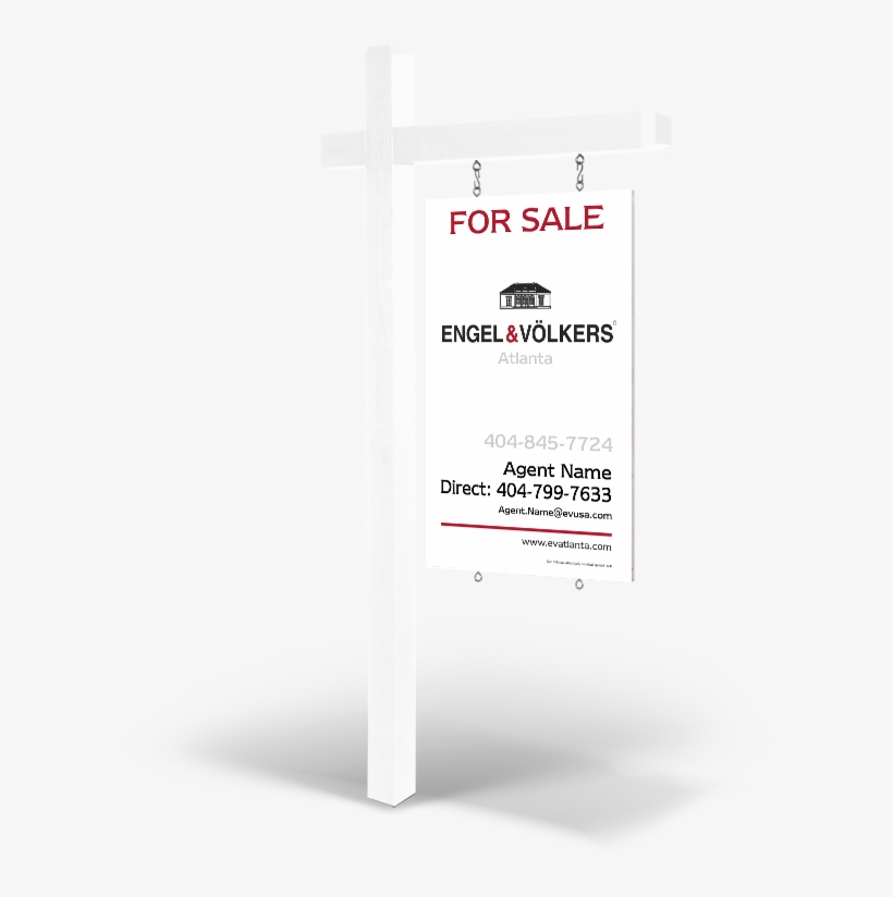 2' X 3' Wood Post With Hanging Panel - Engel Und Völkers, transparent png download