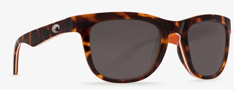 Costa Del Mar Copra Sunglasses In Shiny Retro Tort/cream/salmon, - Costa Del Mar Copra Shiny Black Amber / Green Polarized, transparent png download