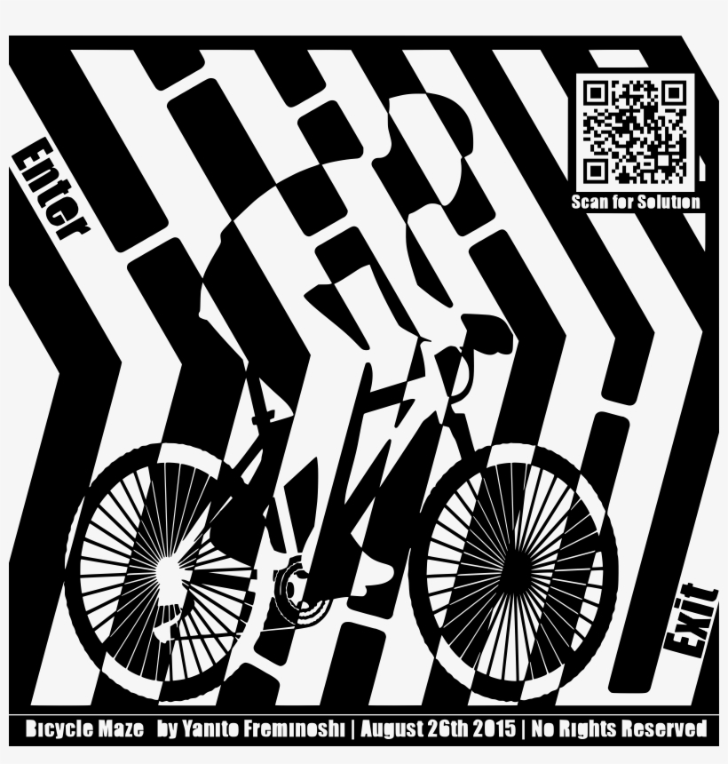 This Free Icons Png Design Of Maze Of Man Riding Bicycle, transparent png download