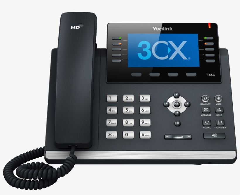 Yealink T46g Ip Phoneblank - 3cx Phone Png, transparent png download