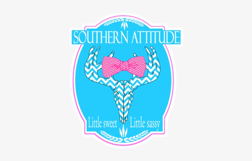 Southern Attitude Sassy Chevron Deer Skull Bow Tie, transparent png download