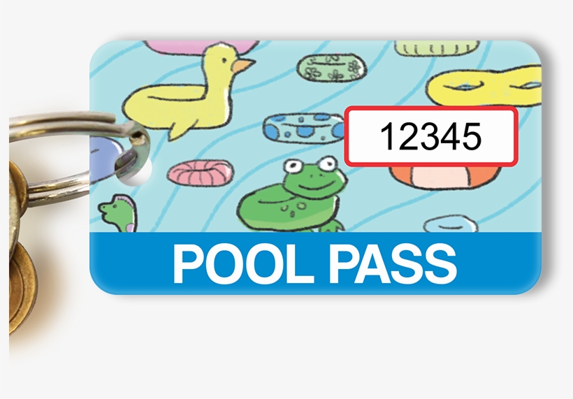 Pool Pass In Rectangular Shape, Pool Toys Tags - Rectangle, transparent png download
