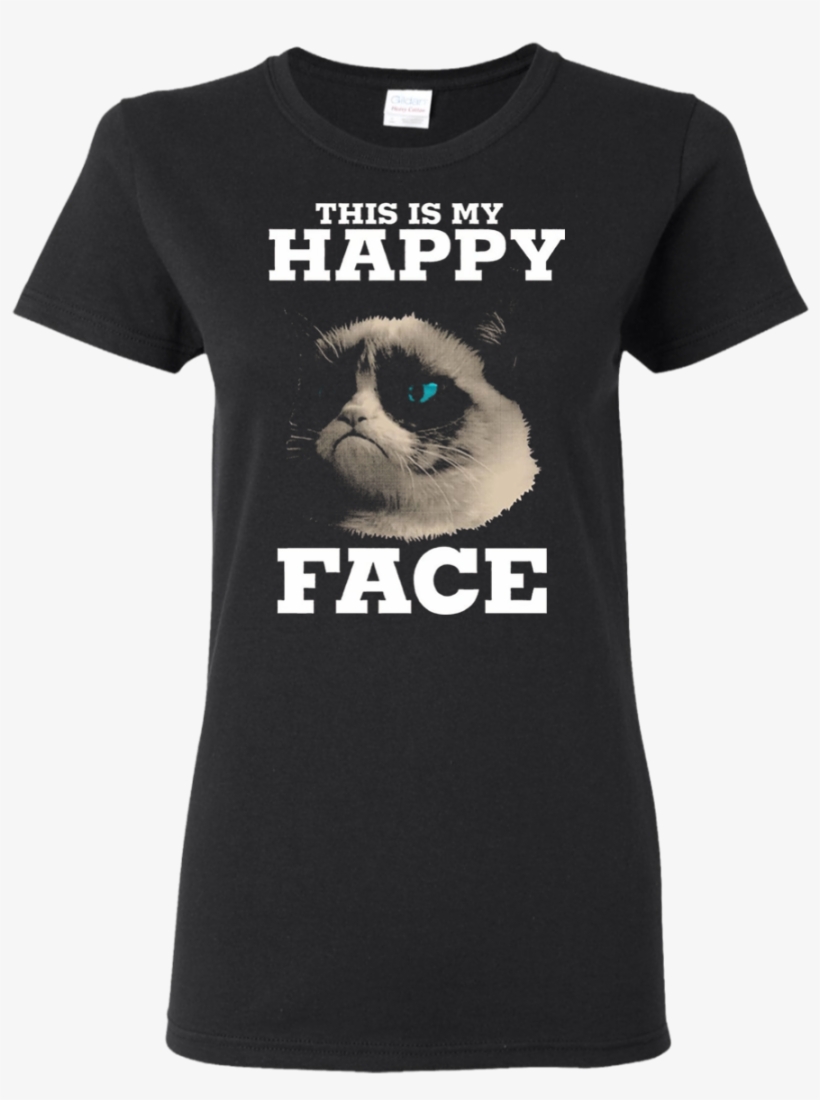 Grumpy Cat This Is My Happy Face Halftone Portrait - Girl Is An Eagles Fan, transparent png download