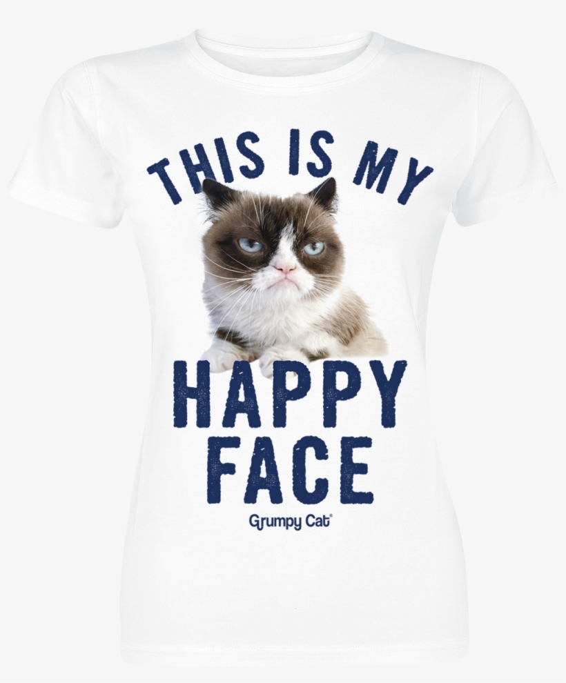 Null Happy Face White T-shirt 351876 Qtzstob - Grumpy Cat Year-in-a-box Calendar 2017, transparent png download