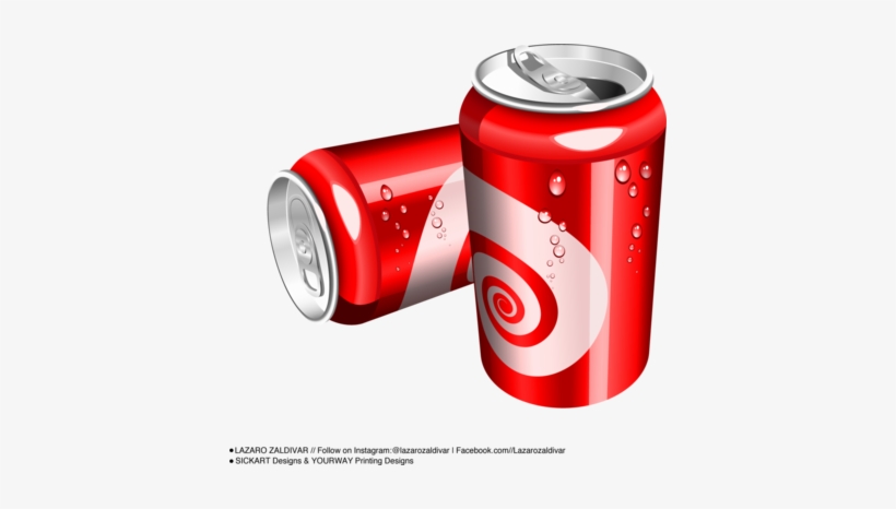 Soda Can Png Psd Detail - Flowing Soda, transparent png download