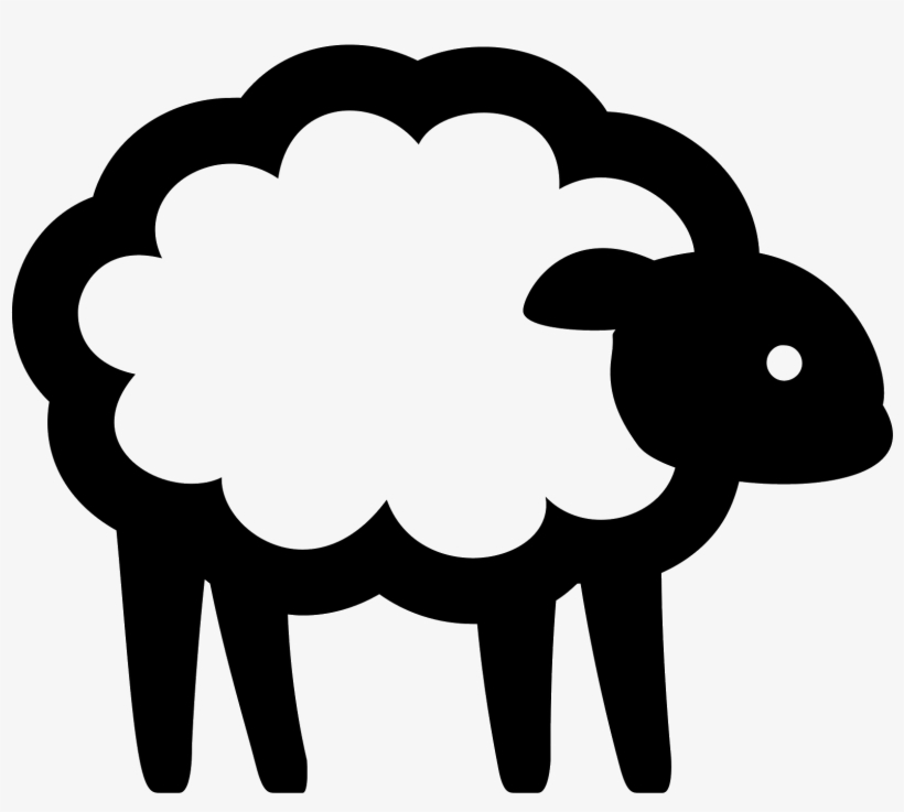 The Icon Shows A Sheep Standing Up On Four Stiff Legs - Sheep Icon Png, transparent png download
