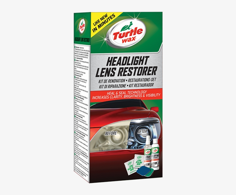Turtle Wax Green Line Headlight Restorer Kit - Turtle Headlight Restorer Kit, transparent png download