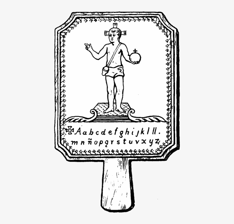 An Early Mexican Hornbook Pictured In Tuer's History - Horn Book Cartoon, transparent png download