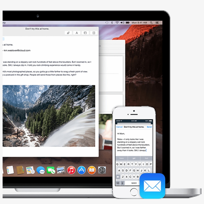 And Of The New Continuity Feature Set For Ios 8 And - Poster: May's Vernall Fall And Mist Trail, 61x41in., transparent png download