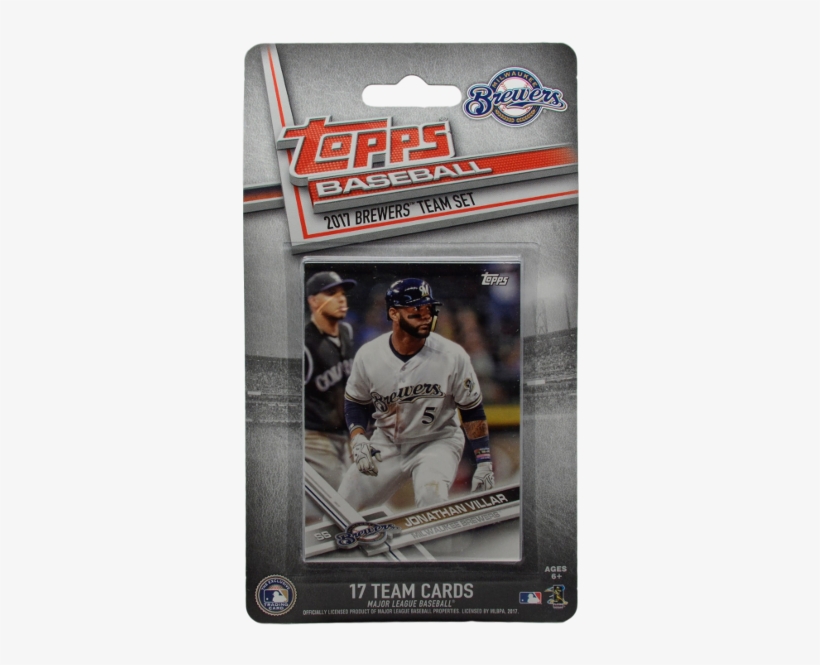 Topps Milwaukee Brewers 2017 Baseball Cards 17-card - Topps Baseball 2017 Series 1 Mlb Hanger Box, transparent png download