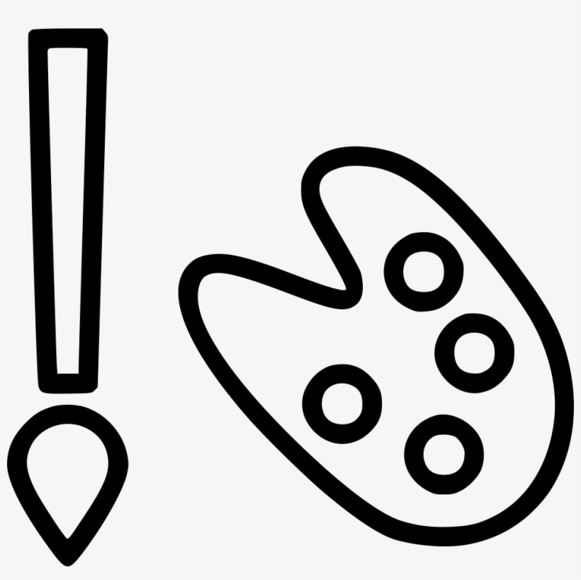 Paint Pallet Brush Art Comments - Painting, transparent png download