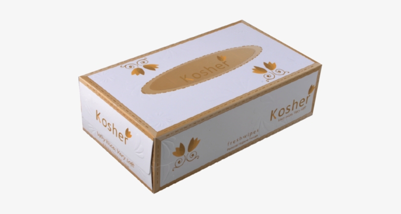 Kosher Ultra White Gold & White Napkin - Gold, transparent png download