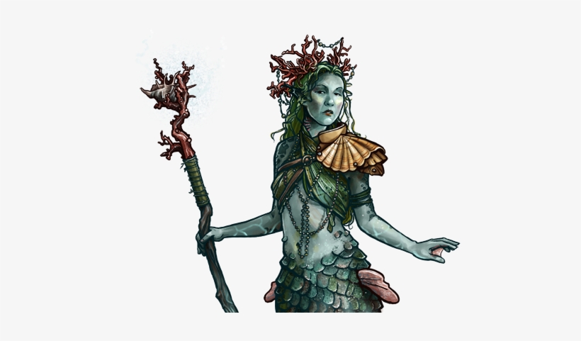 Enchantress - Battle For Wesnoth Mermaid, transparent png download