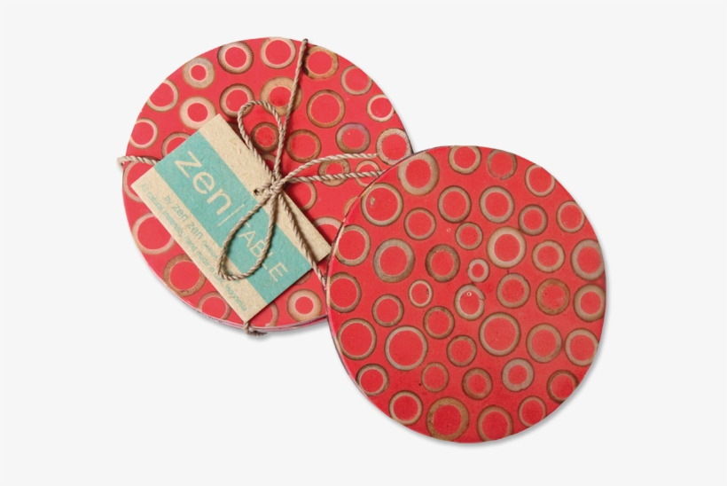 Persimmon Bamboo Inlaid Coasters, Set Of - Connected Fair Trade Fair Trade Handmade Bamboo Coasters, transparent png download