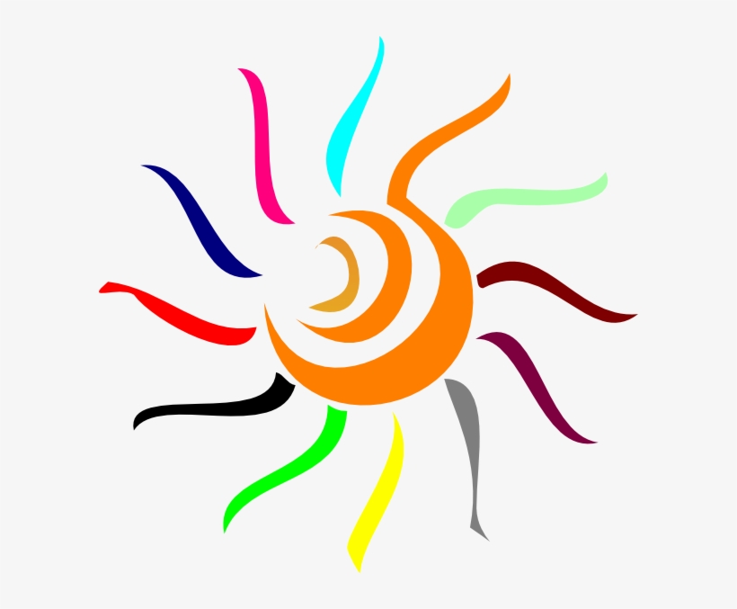 Colorful Sun Svg Clip Arts 600 X 597 Px, transparent png download