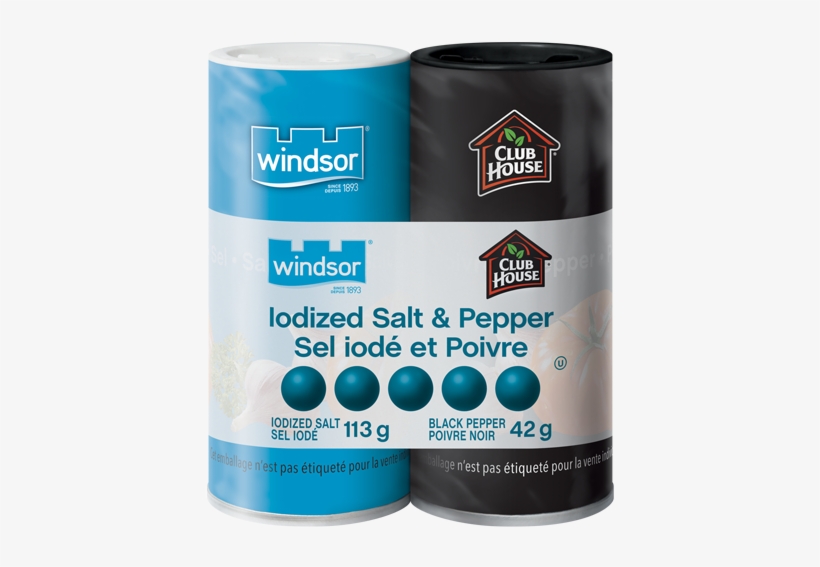 Windsor ® Iodized Salt & Club House Pepper - Club House, transparent png download